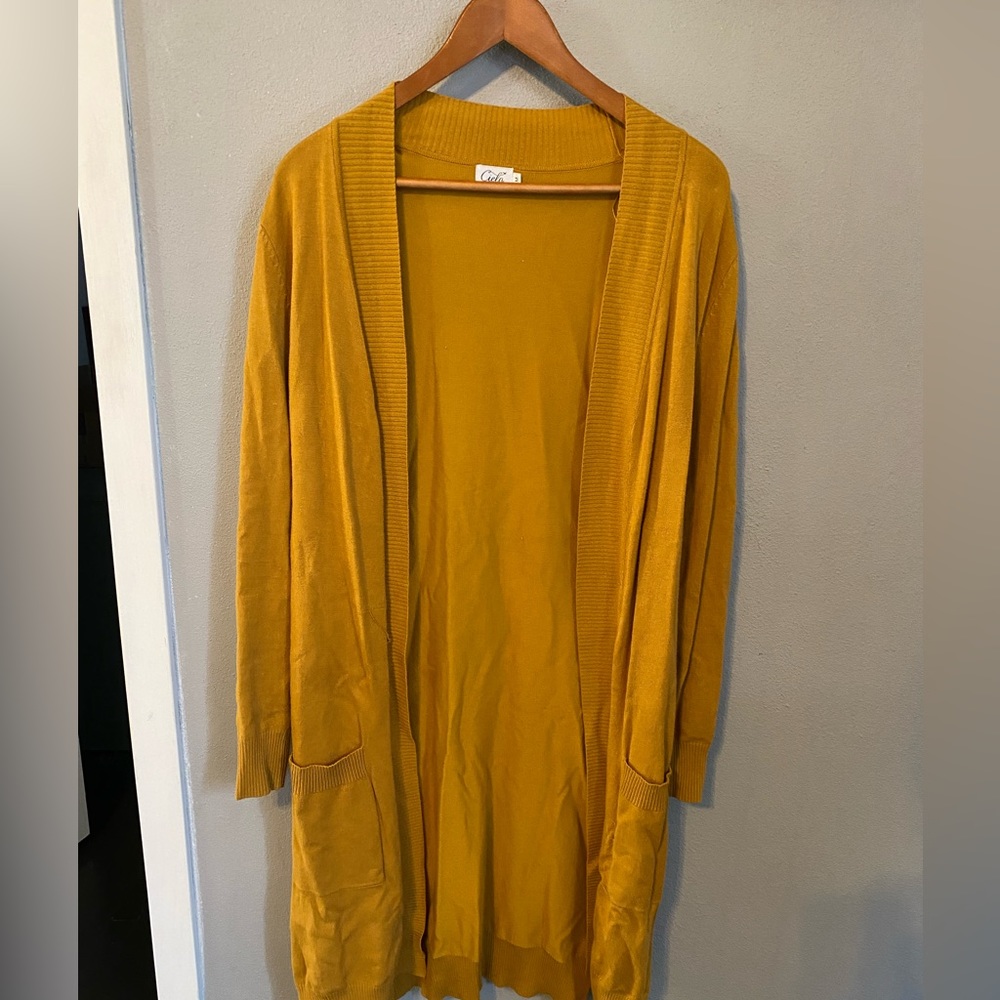 Mustard Yellow Cardigan Medium